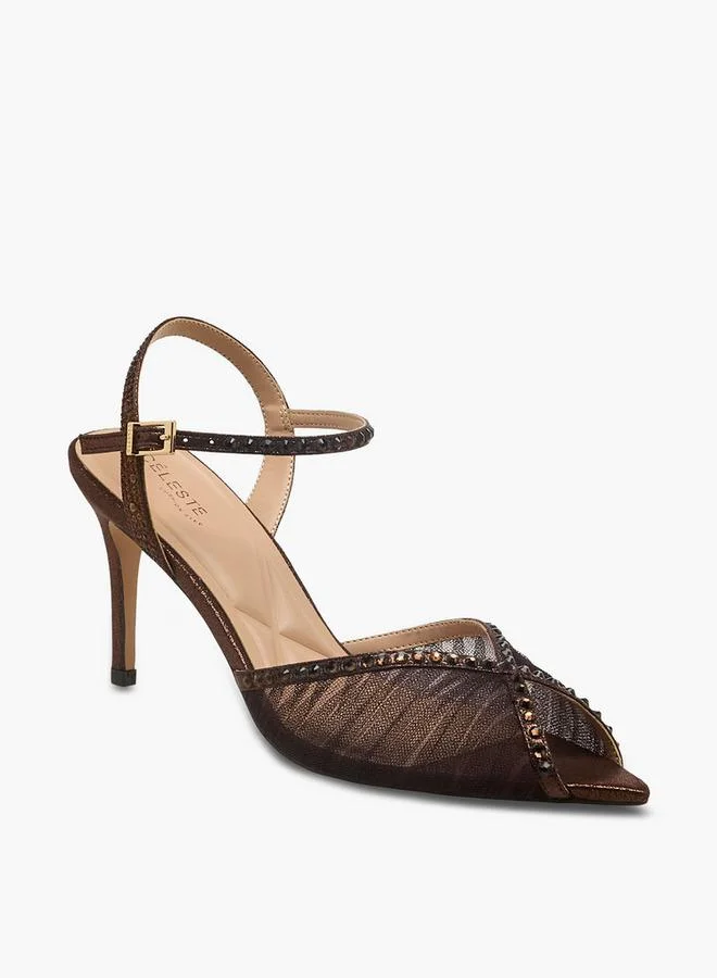 Celeste Women Stiletto Heel Ankle Strap Sandals Ramadan Collections